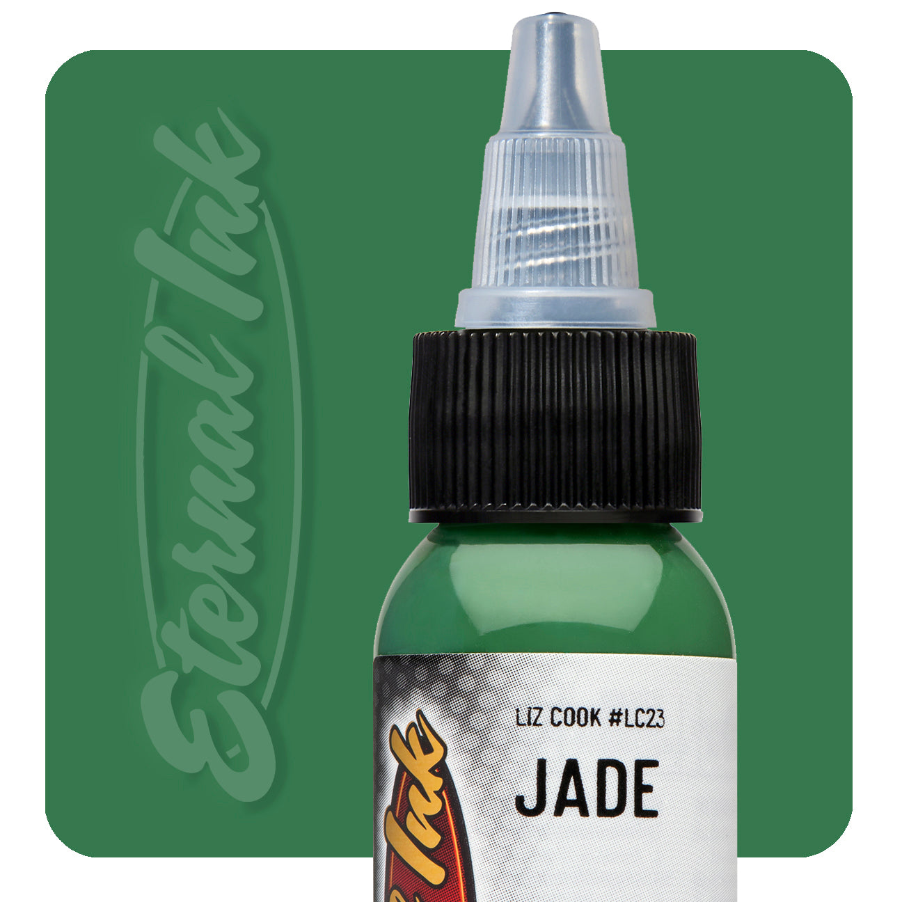 Eternal Liz Cook Jade Ink 1oz - Premium Tattoo Ink for Professional Artists | Perfect for Fine Line Work & Detailed Tattoos