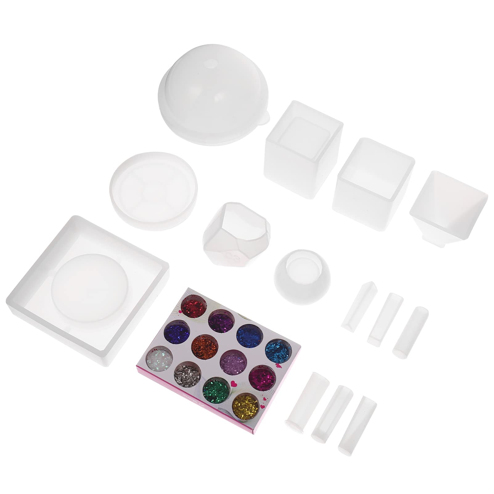 Premium Silicone Molds for Epoxy Resin - 1 Set DIY Crystal Storage Box & Pyramid Casting Molds for Resin Art, Jewelry Making, and Home Decor Crafts