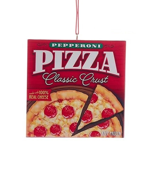 3.75 Inch Mini Pizza Box Ornament - Cute Christmas Tree Decor, Party Favors, Gift for Pizza Lovers - Perfect for Holiday Decorations, Themed Parties & DIY Crafts