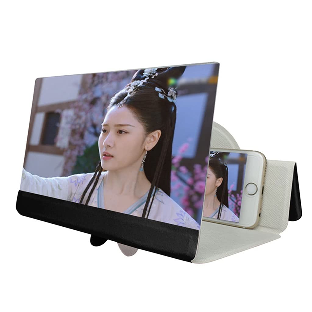 5D HD Video Screen Amplifier - Foldable Phone Screen Magnifier with Stand | Smartphone Screen Enlarger for Movie Watching & Gaming | Eye Protection Bracket (Black) - Perfect for Home Entertainment & Travel Use
