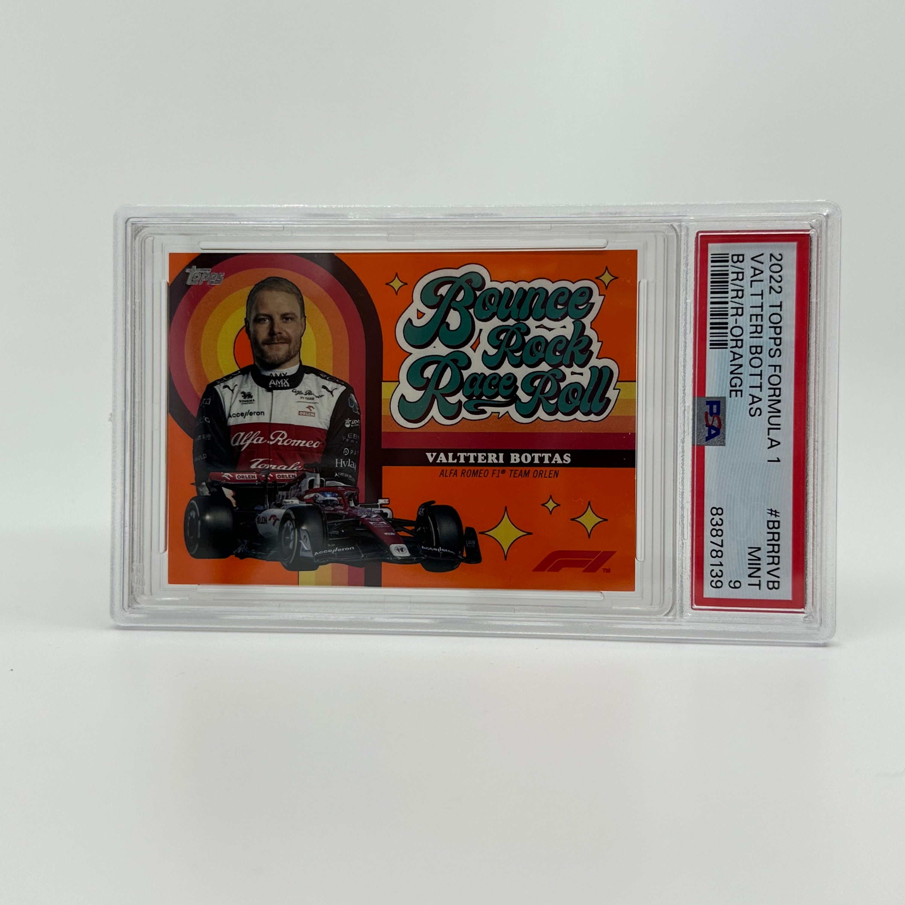 PSA 9 Graded 04/25 Valtteri Bottas #BRRRVB Orange Racing Card - Perfect for F1 Collectors & Motorsport Memorabilia Displays