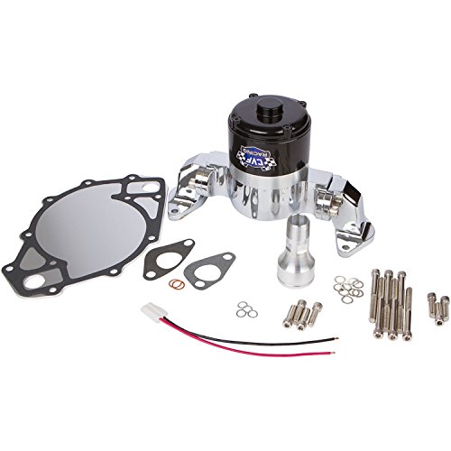 High-Performance Electric Water Pump 35 GPM - Chrome Plated Aluminum for Ford 351C - Perfect for Engine Cooling & Performance Upgrades