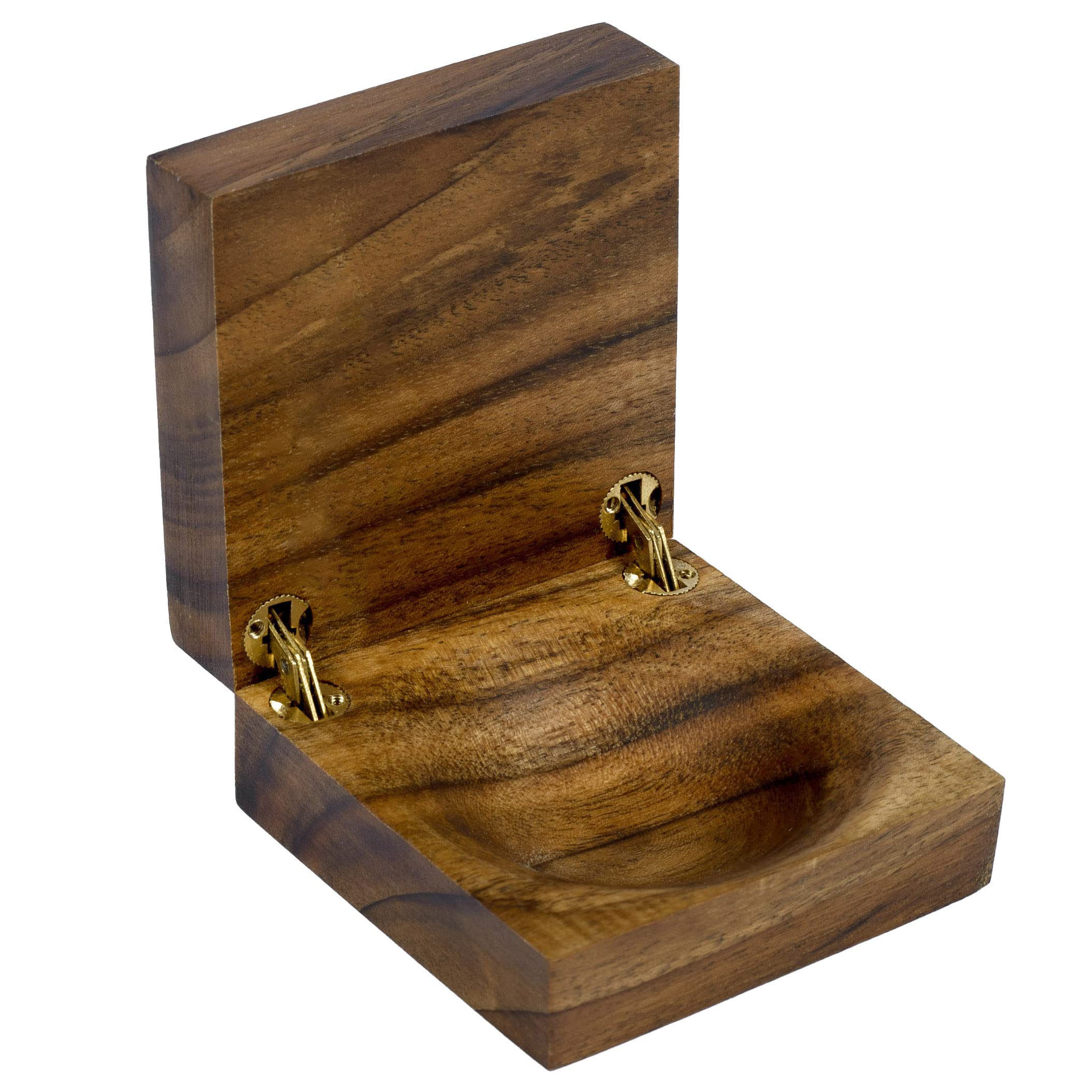 Handmade Ukrainian Wooden Ring Box with Leather Ring Holder - Perfect for Engagement, Wedding & Proposal Jewelry Gifts