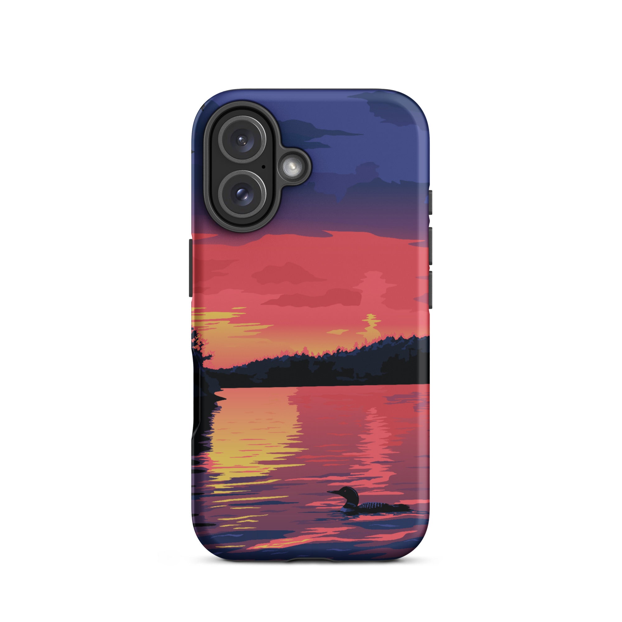 Premium iPhone Protective Case with Sunset Loon Design - Shockproof & Scratch-Resistant Cover for iPhone [Models] | Perfect for Outdoor Adventures, Travel & Daily Protection