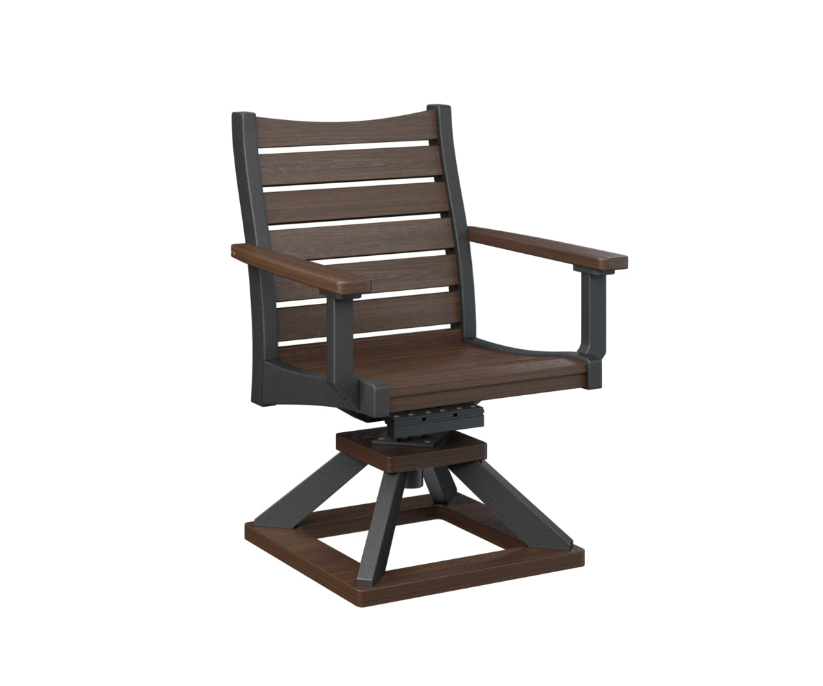 Berlin Gardens Bristol Swivel Rocker Dining Chair - Patio, Garden, Porch & Outdoor Relaxation - Comfortable Rotating Rocking Chair for Dining & Lounging