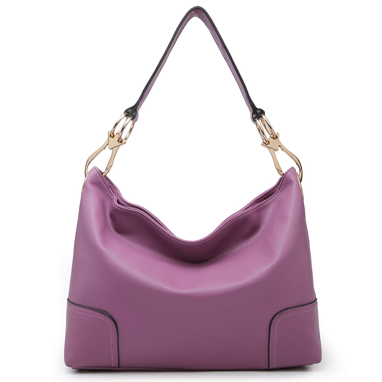 Dasein Women's Soft PU Leather Hobo Handbag - Slouchy Shoulder Bag with Top Handle, Tote Purse for Work, Travel & Everyday Use