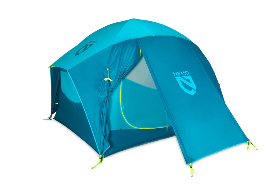 Aurora 4-Person High-Rise Camping Tent - Lightweight Waterproof Backpacking Tent for Family Outdoor Adventures, Hiking & Beach Camping