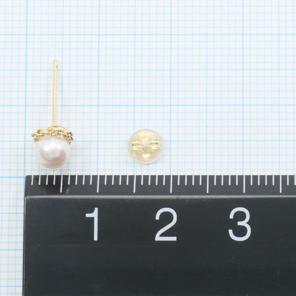 18K Yellow Gold Pearl Earrings for Women - Classic Elegant Jewelry Gift for Wedding, Anniversary & Special Occasions