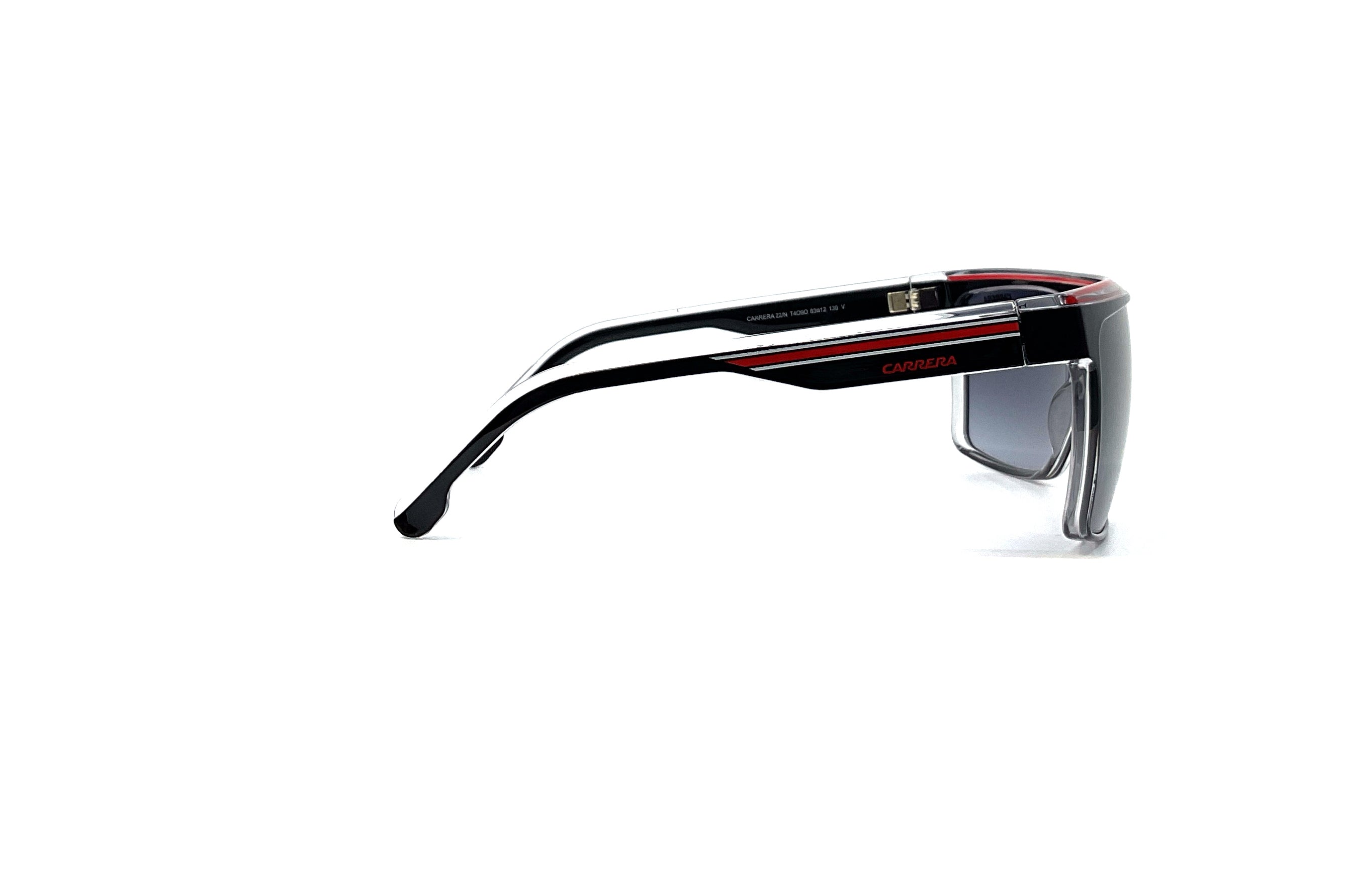 Carrera 22/S Sunglasses - Black Red Polarized Sports Sunglasses for Men & Women - Perfect for Running, Cycling & Outdoor Activities