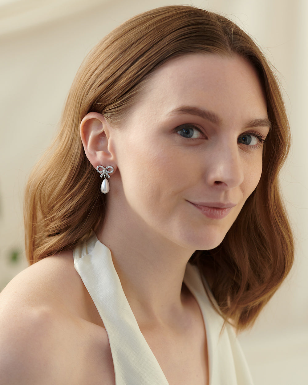 Elegant Pearl Bow Earrings for Women - Dainty & Stylish Jewelry Gift for Brides, Prom, Party & Everyday Wear