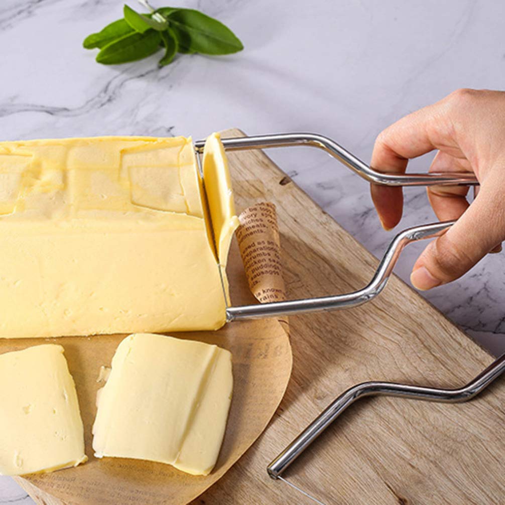 DOITOOL 2-Pack Stainless Steel Bread & Cheese Slicer Set - Perfect for Layer Cakes, Loaves, Pies & Butter - Multi-Purpose Kitchen Tool for Bakers & Home Chefs - Ideal for Parties, Baking & Meal Prep