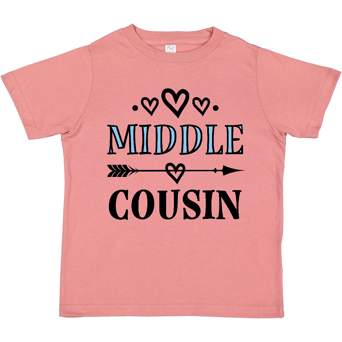 Inktastic Middle Cousin Toddler T-Shirt - Cute & Comfortable Cotton Tee for Kids - Perfect for Family Reunions, Birthday Parties & Casual Outings
