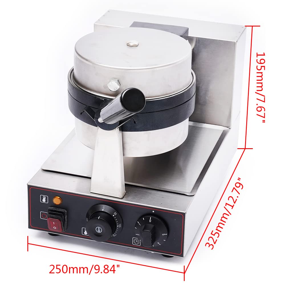 1000W Commercial Ice Cream Burger Maker - Electric Waffle & UFO Hamburger Baker Machine with 180° Rotating Non-Stick Plates - Perfect for Gelato Panini Press in Bakeries, Restaurants & Home Kitchens - Make Delicious Ice Cream Sandwiches, Waffle Burgers & Creative Desserts