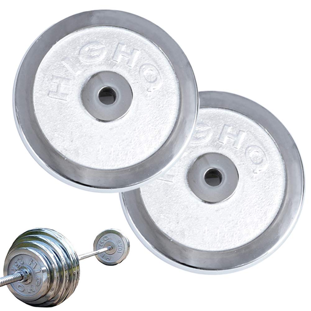 2-Piece Stainless Steel Barbell Weight Plates - Electroplated Weightlifting Discs for Home Gym & Strength Training