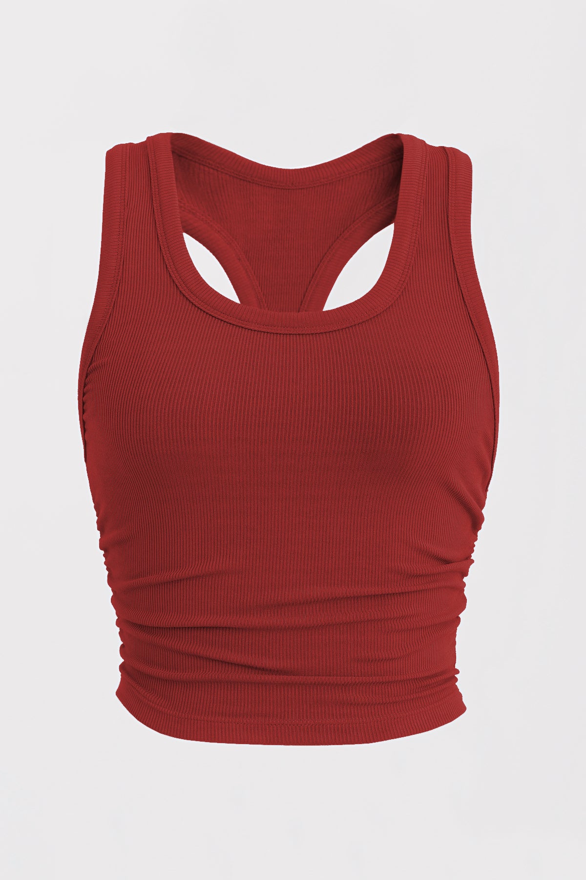 Dom Racerback Tank Top for Women - Soft Stretch Crimson Red Workout Shirt | Gym, Yoga & Casual Wear