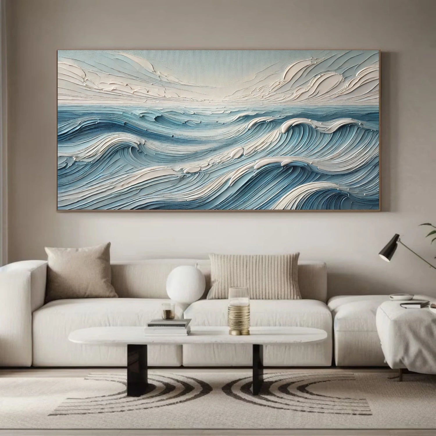 Ocean and Sky Painting - Stunning Coastal Wall Art #OS231 | Perfect for Beach House Decor, Living Room, Bedroom & Office