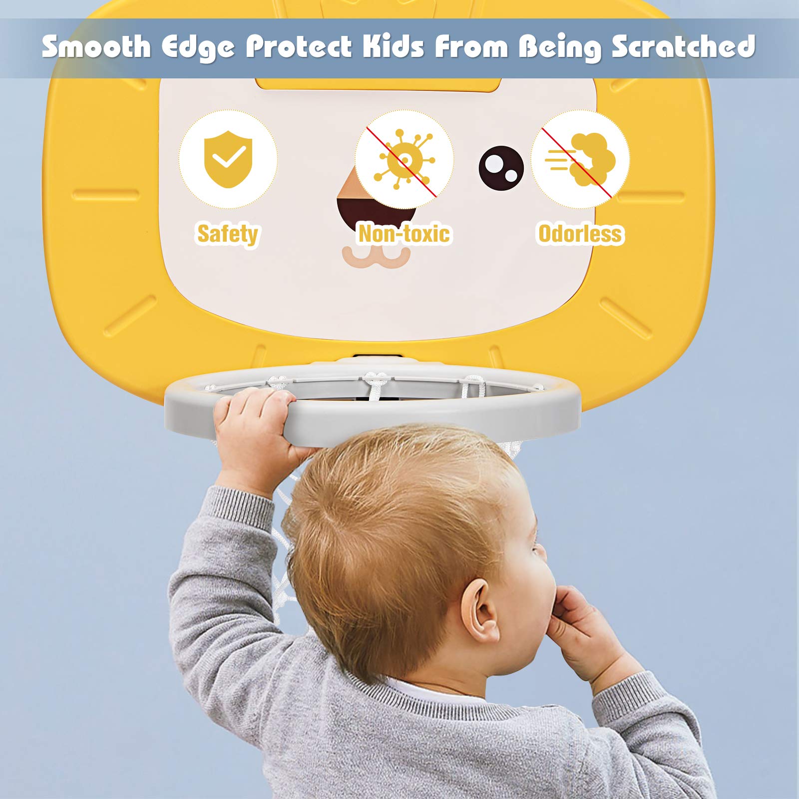 Costzon Adjustable Kids Basketball Hoop Set - Indoor/Outdoor Sports Toy for Toddlers (Best Gift)