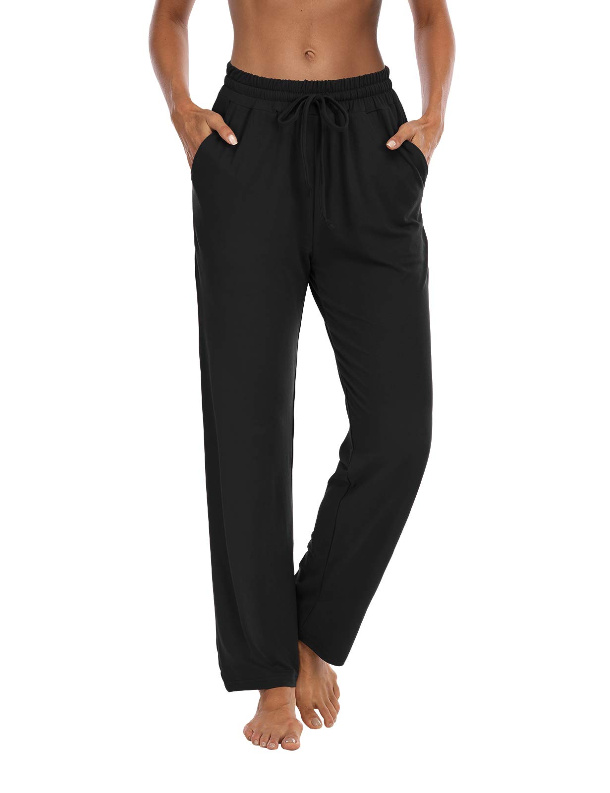 Sarin Mathews Women's Yoga Sweatpants - High Waisted Wide Leg Workout Joggers with Drawstring & Pockets | Loose Lounge Pants for Yoga, Running, Gym & Casual Wear