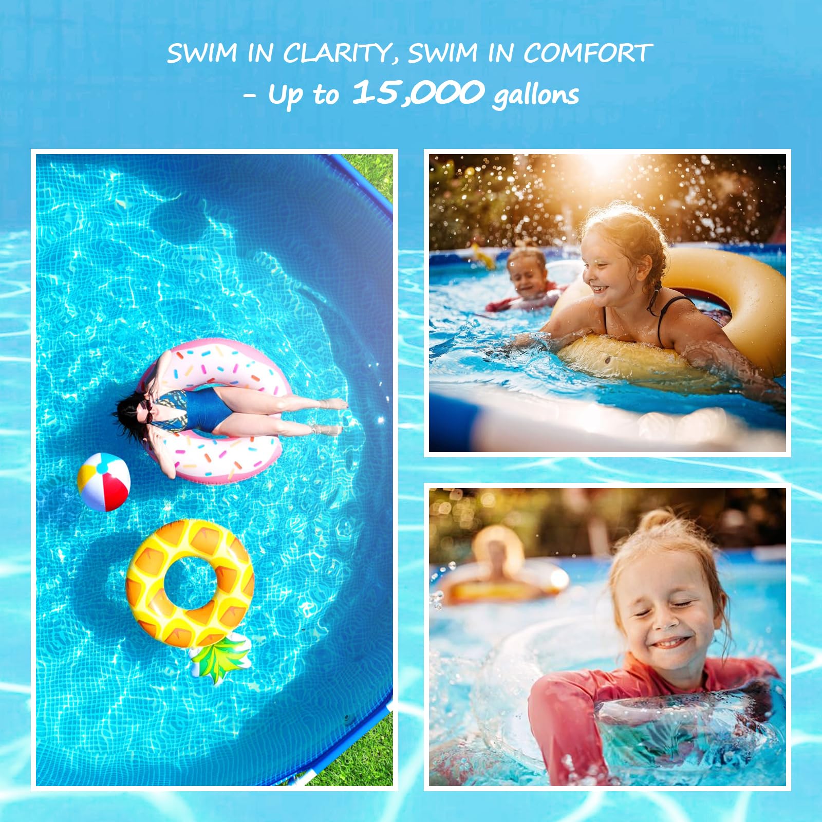 Westaho Salt Chlorine Generator for Above Ground Pools - Saltwater Pool System with USA Titanium Cell (Up to 15,000 Gallons) - Compatible with Intex Pools - IP66 Waterproof - Perfect for Backyard, Inground & Outdoor Swimming Pools