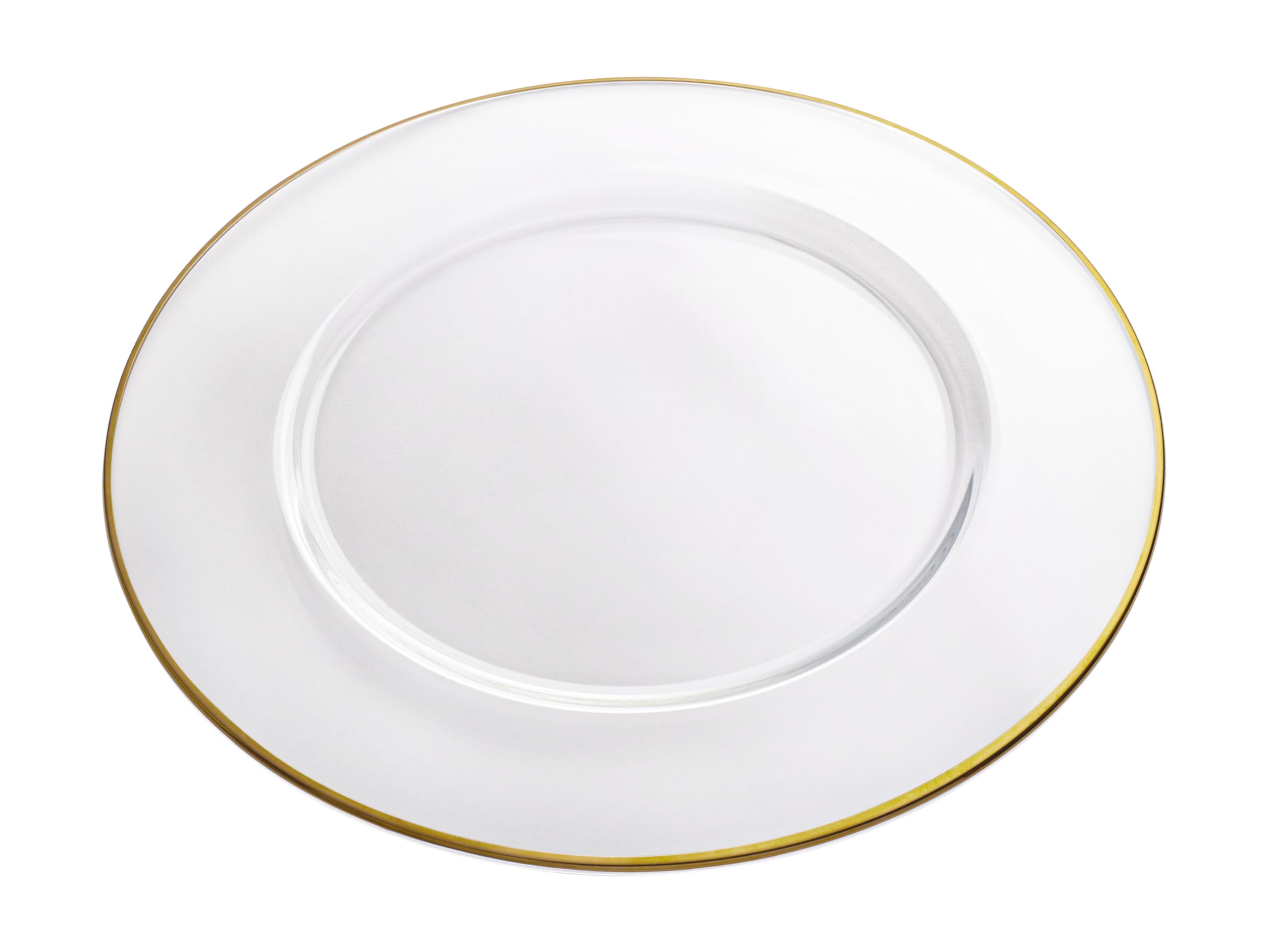 Premium Barski Glass Charger Plates - Set of 6 Elegant 12.5