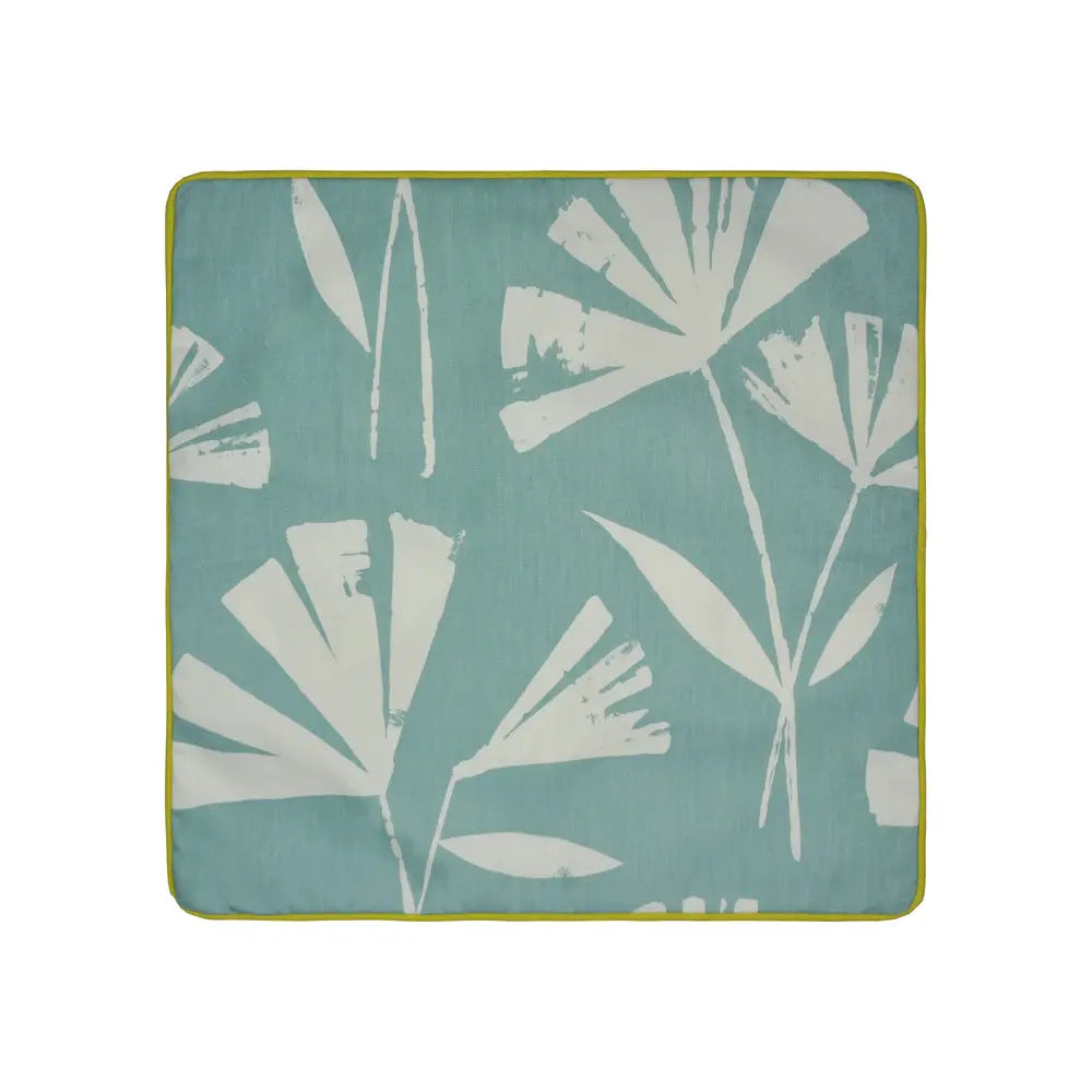 Premium Fusion Alma Outdoor Cushion Cover - Waterproof & UV Resistant - Teal & Ochre Bohemian Style - Perfect for Patio, Garden & Poolside Furniture
