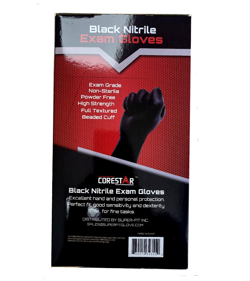 CoreStar Nitrile Exam Gloves - Large Size (100 Count/Box) - Disposable Medical Gloves for Healthcare, Tattoo, Food Handling & Cleaning Protection