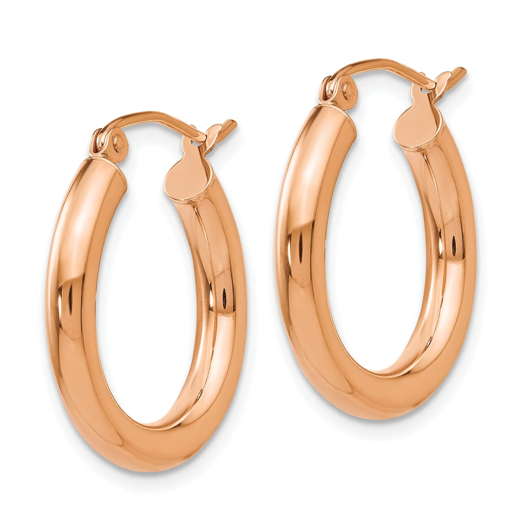14K Rose Gold 3MM Hoop Earrings for Women - Dainty Everyday Jewelry, Gift for Her, Valentine's Day, Anniversary, Birthday Present