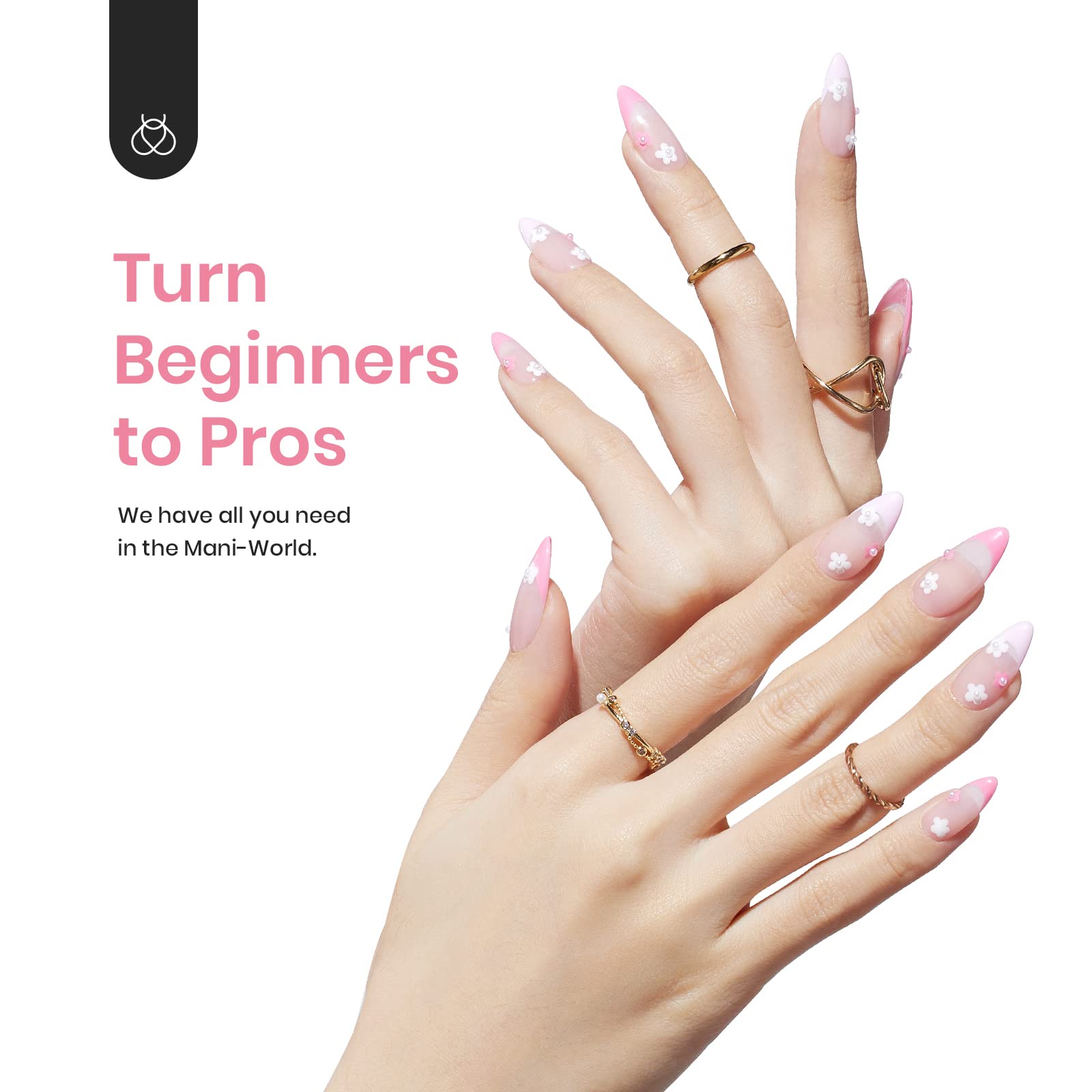 Beetles Gel Nail Polish Kit with UV Light - 6 Colors (Pink, White, Nude & Glitter) + Base Coat, Glossy & Matte Top Coat | Soak Off UV Manicure Set | Perfect Valentine's Gift for Women | DIY Salon-Quality Nails at Home