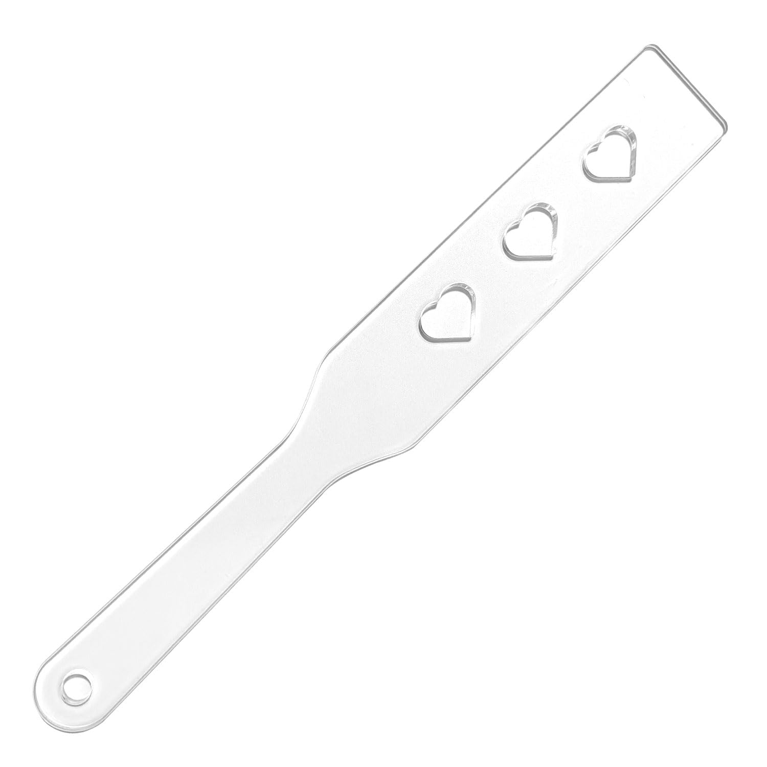 Acrylic Transparent Spanking Paddle - Durable Smooth BDSM Toy for Couples, Adults & LGBTQ+ | SM Tool, Sex Flogger, Spanking Board for Sensual Play, Roleplay & Intimate Bonding (Heart Design)