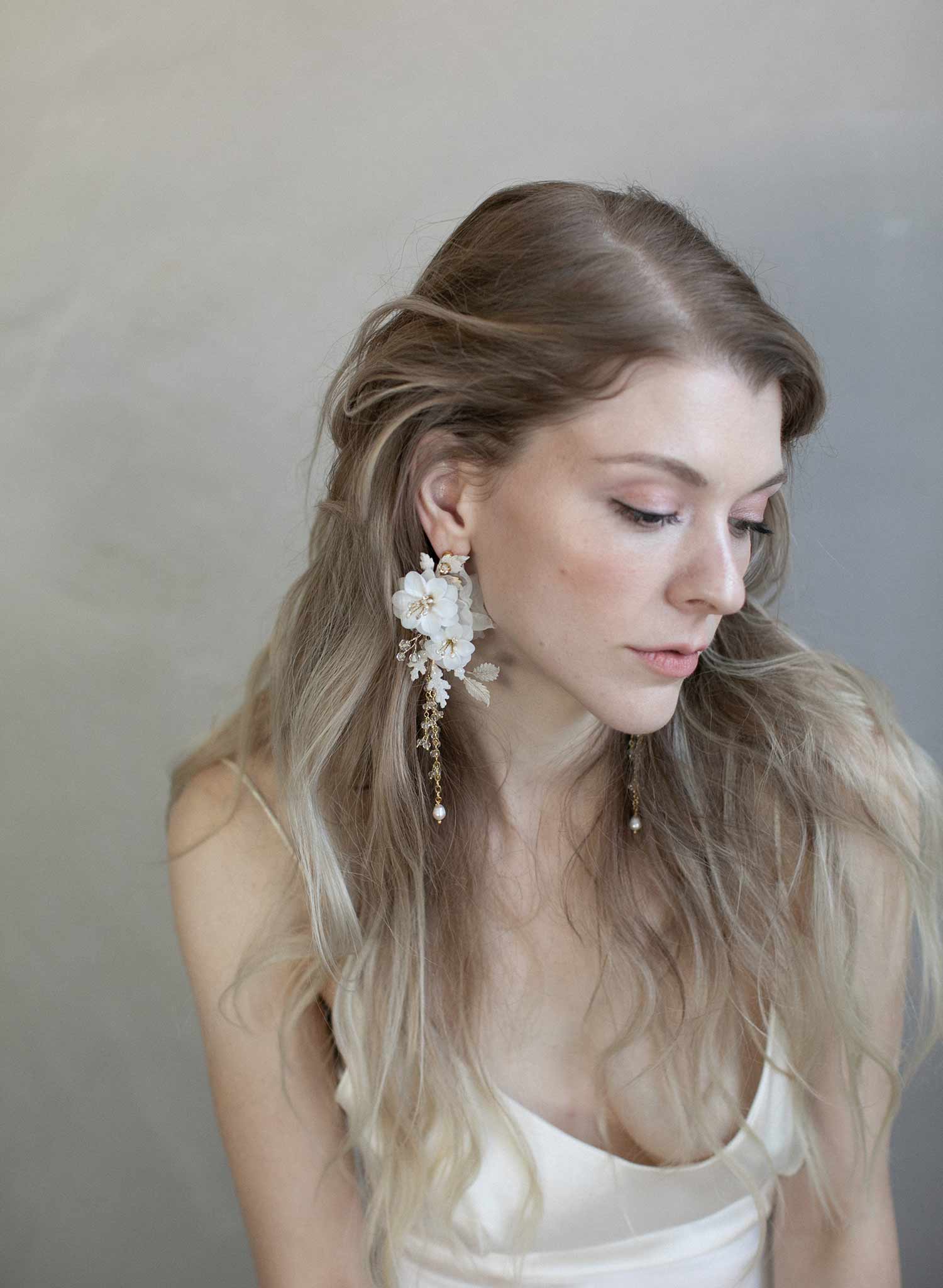 Dewdrop Blossom Earrings - Elegant Floral Dangle Earrings for Women, Style #950 | Perfect for Weddings, Parties & Everyday Wear