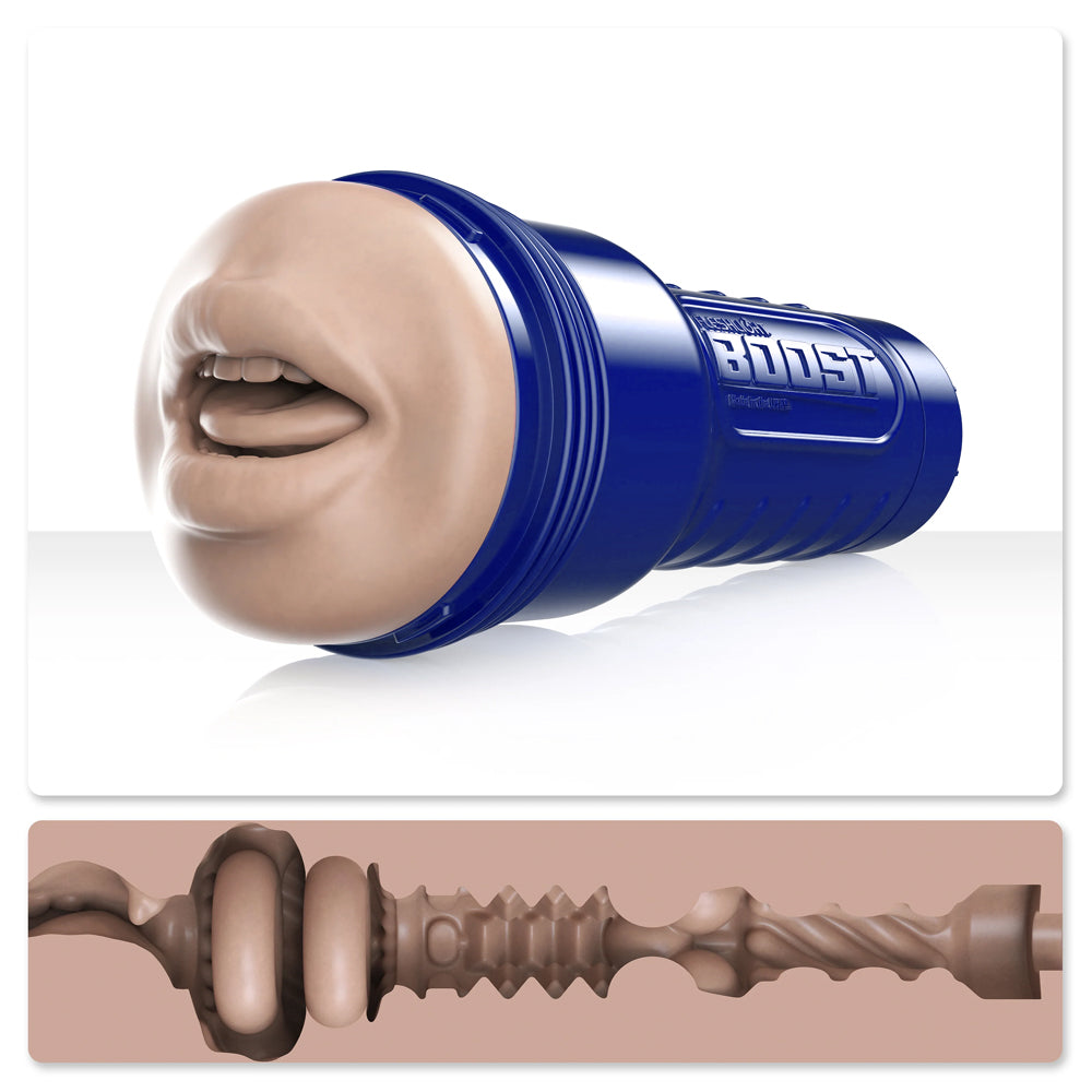 Fleshlight Boost Blow Realistic Oral Sex Toy for Men - Lifelike Blowjob Experience for Solo Pleasure & Couples Play