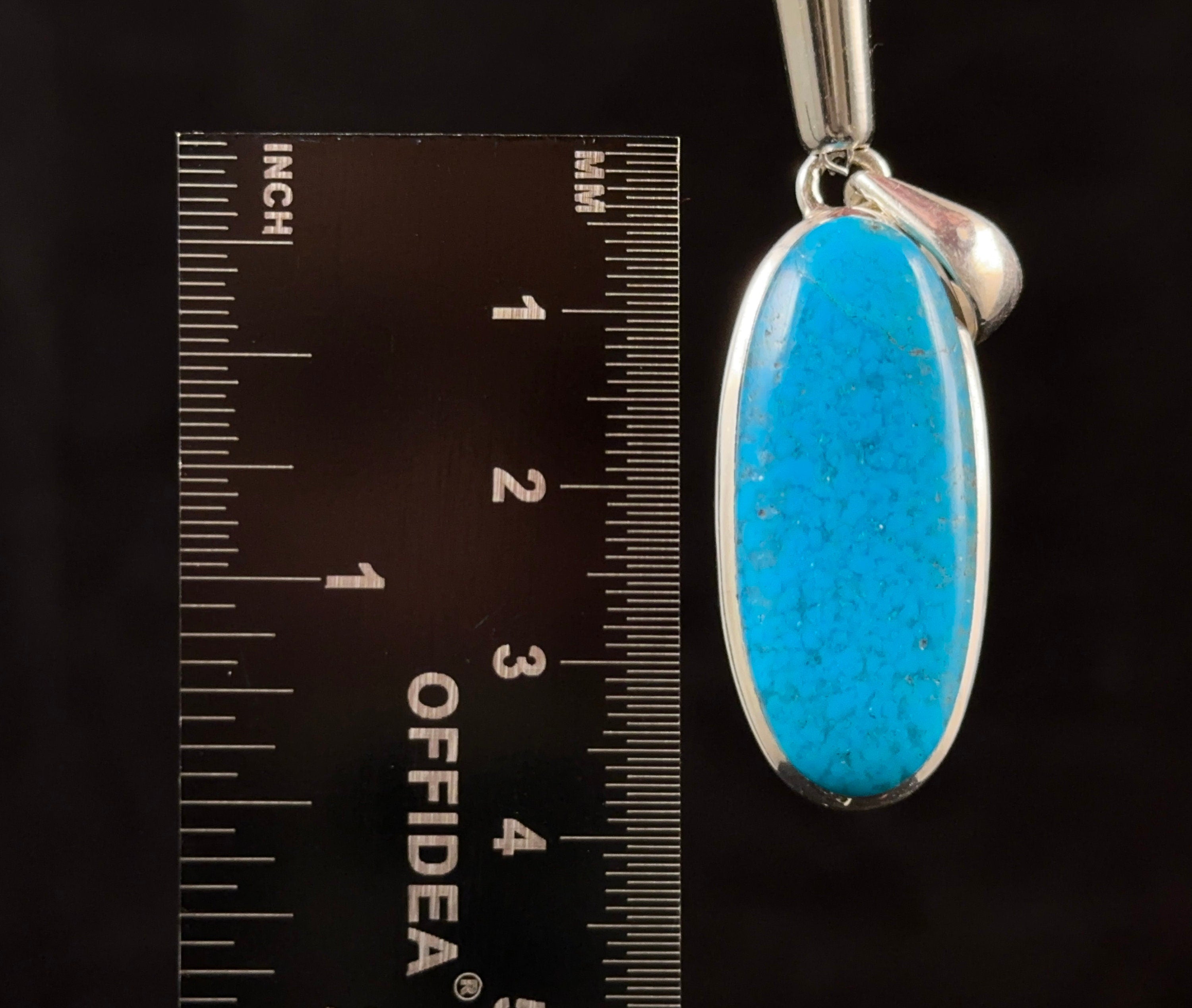 Genuine Chrysocolla Crystal Pendant - Natural Gem Silica Oval Cabochon in Sterling Silver Open Back Bezel (53166) - Perfect for Healing Jewelry, Meditation & Spiritual Gifts