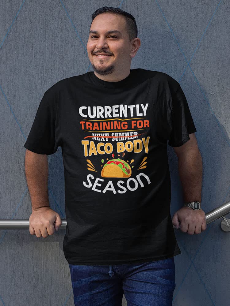 Men's Taco Graphic T-Shirt - Funny Mexican Food Print Tee for Casual Wear, Parties & Cinco de Mayo Celebrations