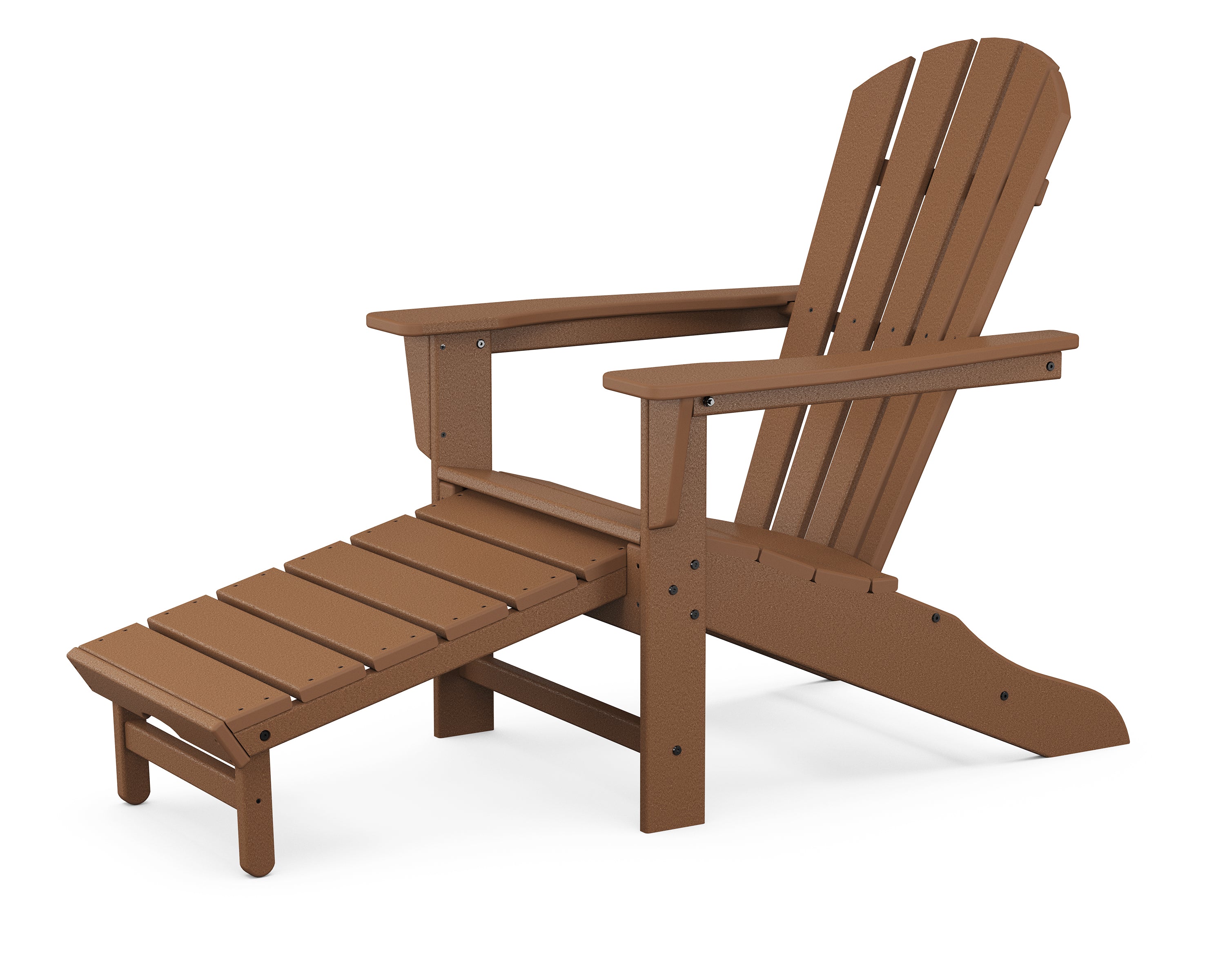 **POLYWOOD Palm Coast Ultimate Adirondack Chair with Hideaway Ottoman - Durable Outdoor Furniture for Patio, Poolside & Garden Relaxation**