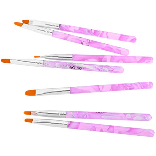 EXCLUZO 14pcs UV Gel Nail Brush Set - Salon & Home Nail Art Kit