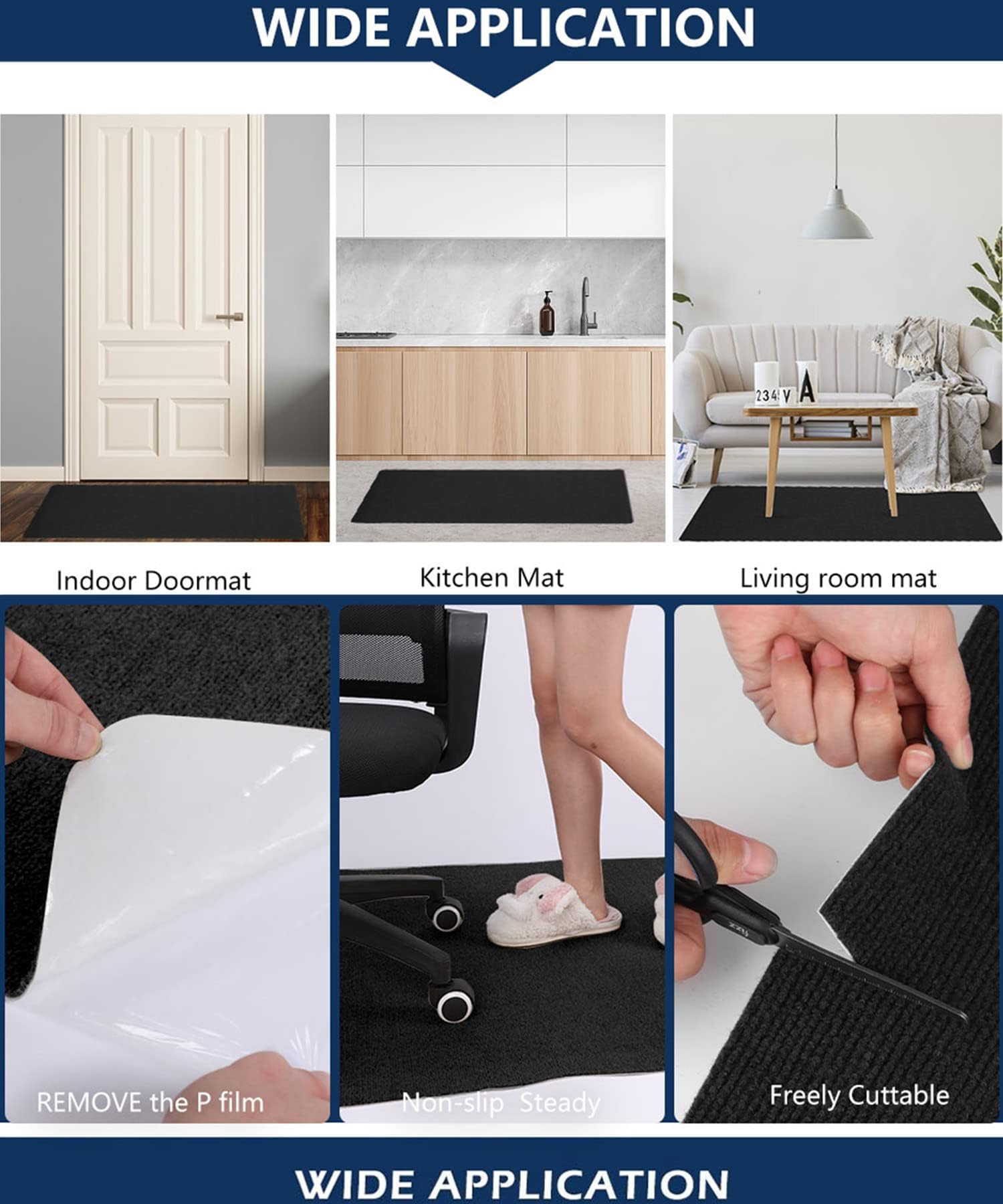 Non-Slip Office Chair Mat for Rolling Chairs - 55
