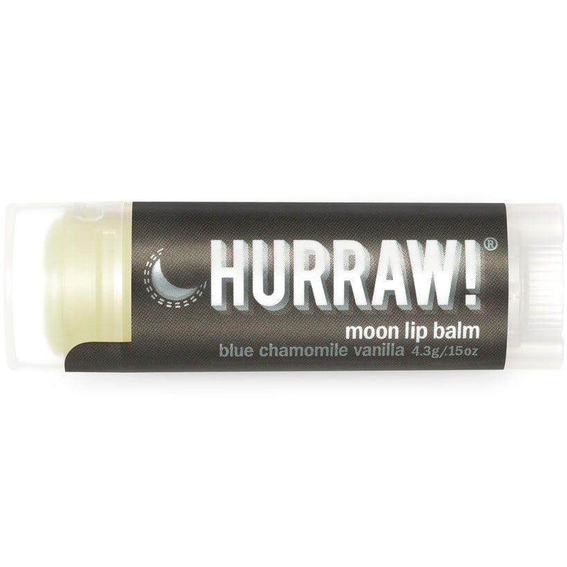 Hurraw Lip Balm - Moon Blue Chamomile Vanilla Night Treatment for Dry Lips | Organic, Vegan & Cruelty-Free | Perfect for Overnight Lip Care & Hydration