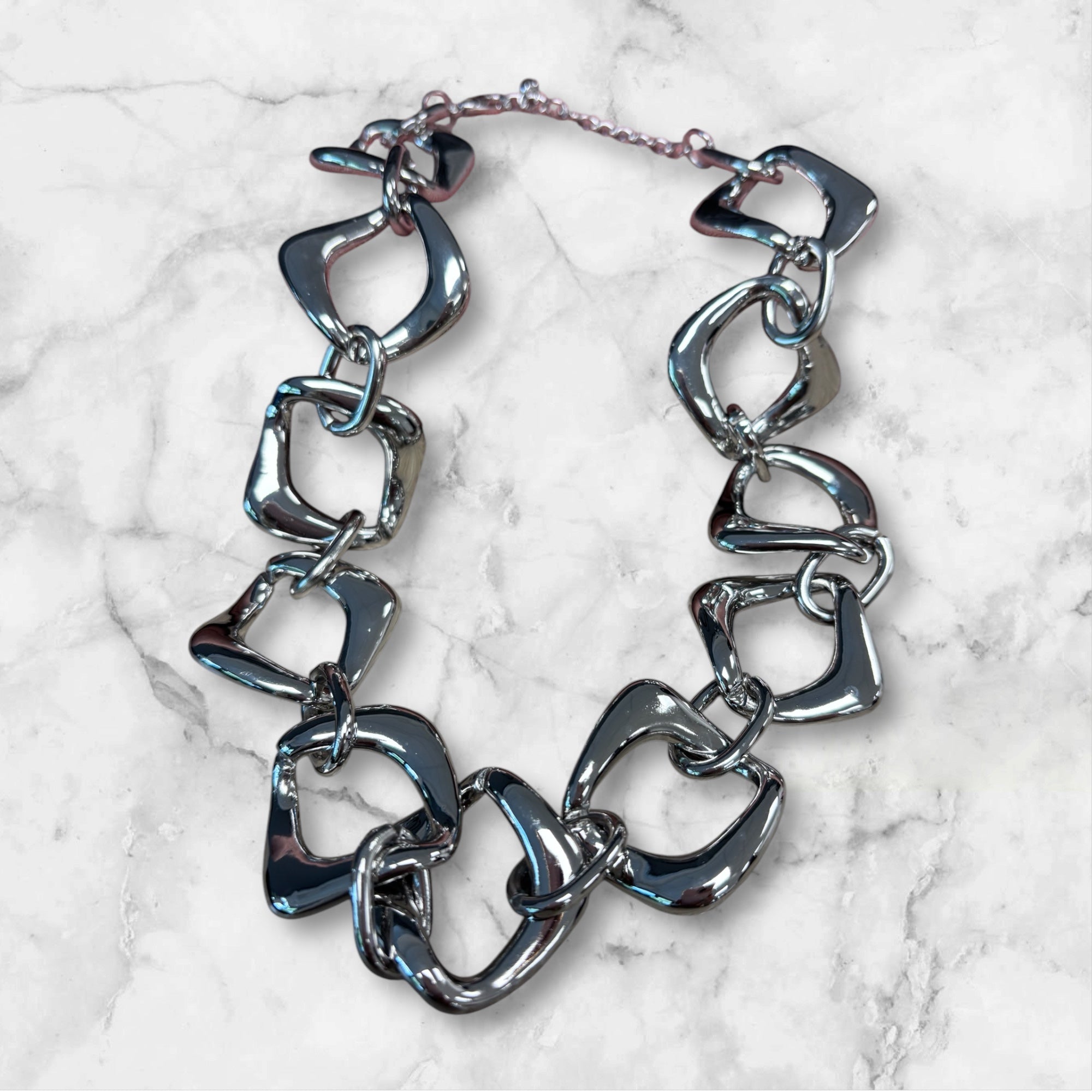 Sterling Silver Square Link Chain Necklace for Women - Elegant Layering Jewelry for Everyday Wear & Special Occasions