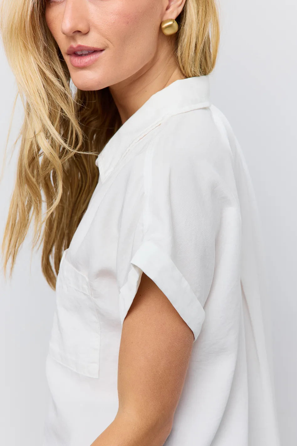 Avery Button Up Shirt in Off White | Women's Casual Blouse | Perfect for Office, Date Night & Everyday Wear | FINAL SALE