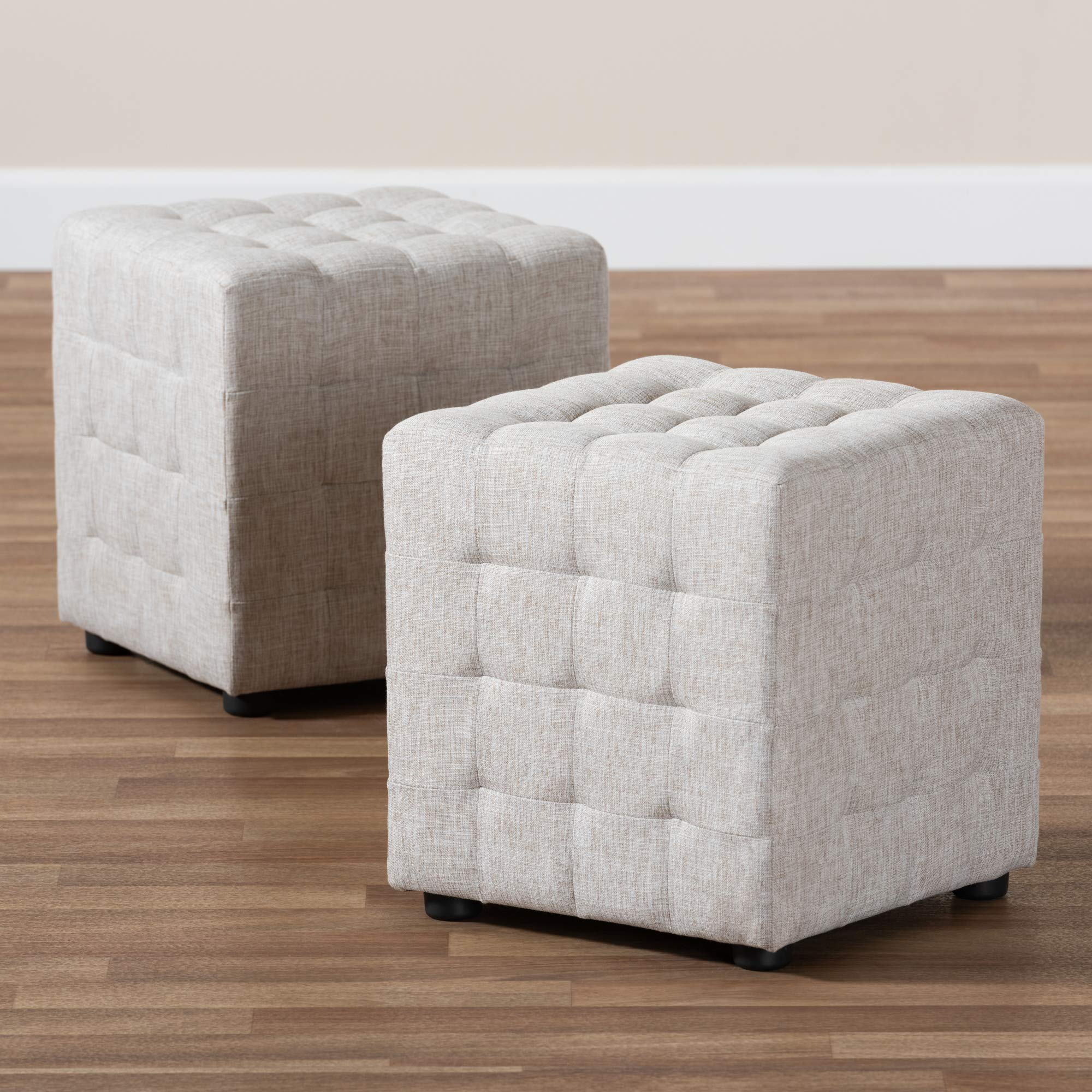 Baxton Studio Beige Ottoman with Storage - Perfect for Living Room, Bedroom & Home Decor - One Size Fits All
