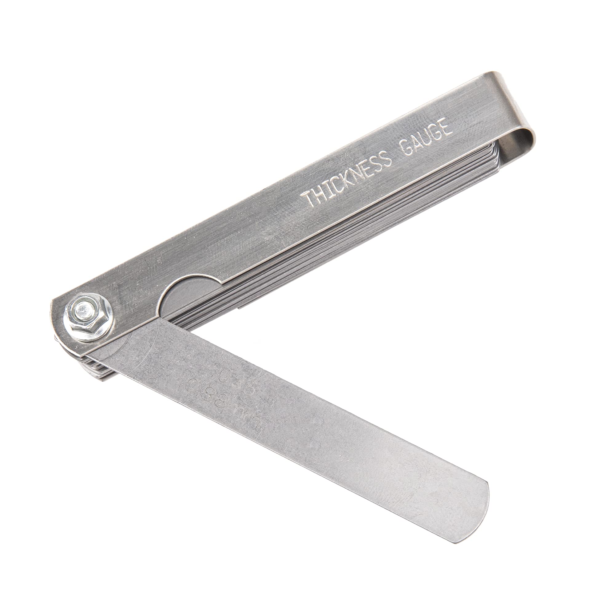 Stainless Steel Feeler Gauge Set - 32 Dual Marked Blades (Metric & Imperial) for Precise Gap Width & Thickness Measurement - Perfect for Automotive, Machinery, and DIY Projects