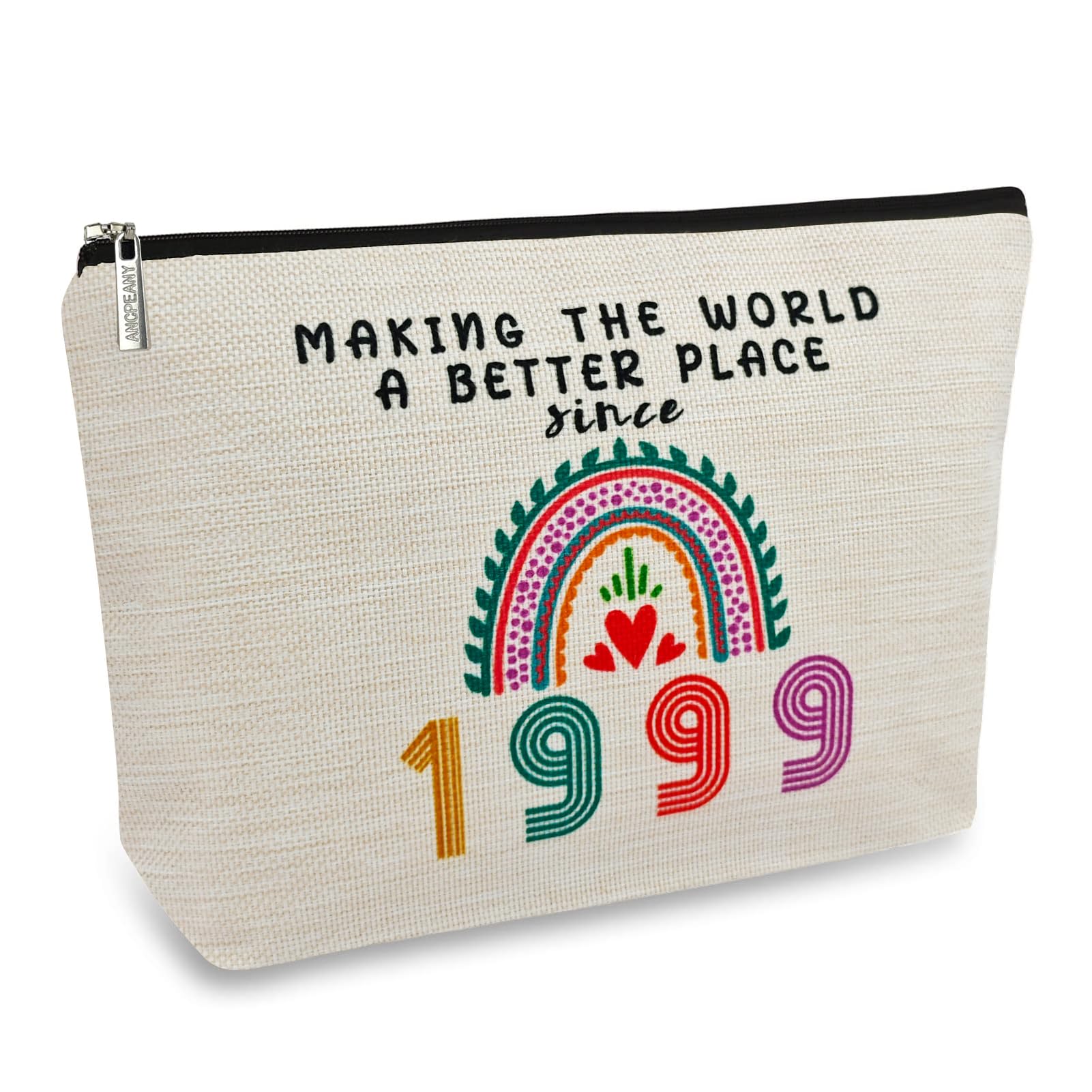 26th Birthday Gifts for Women - Makeup Bags & Cosmetic Travel Organizer | 1999 Anniversary Gift Ideas for Wife, Sister, Best Friend | Birthday Decorations, Mothers Day & Christmas Present | Perfect for Travel, Daily Use & Special Occasions
