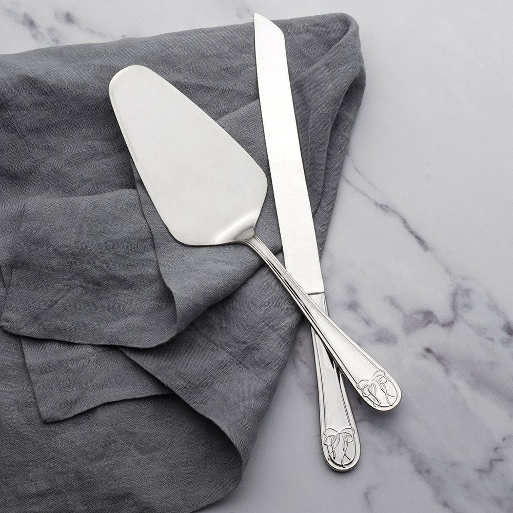 Elegant Love Story Cake Knife and Server Set - Wedding, Anniversary & Special Occasion Cake Cutting Utensils - Perfect for Bridal Showers, Birthday Parties & Romantic Celebrations
