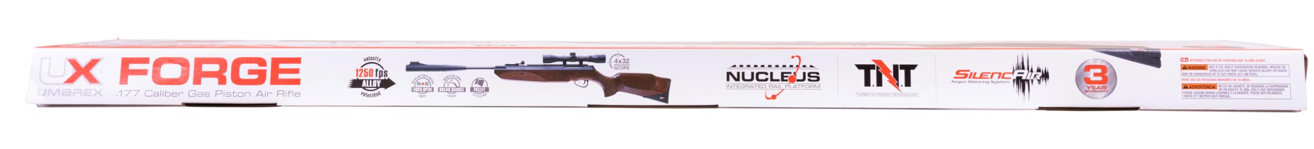 Umarex Forge .177 Caliber Pellet Gun Air Rifle with 4x32mm Scope & Rings - 1250 FPS for Target Shooting, Hunting & Outdoor Sports
