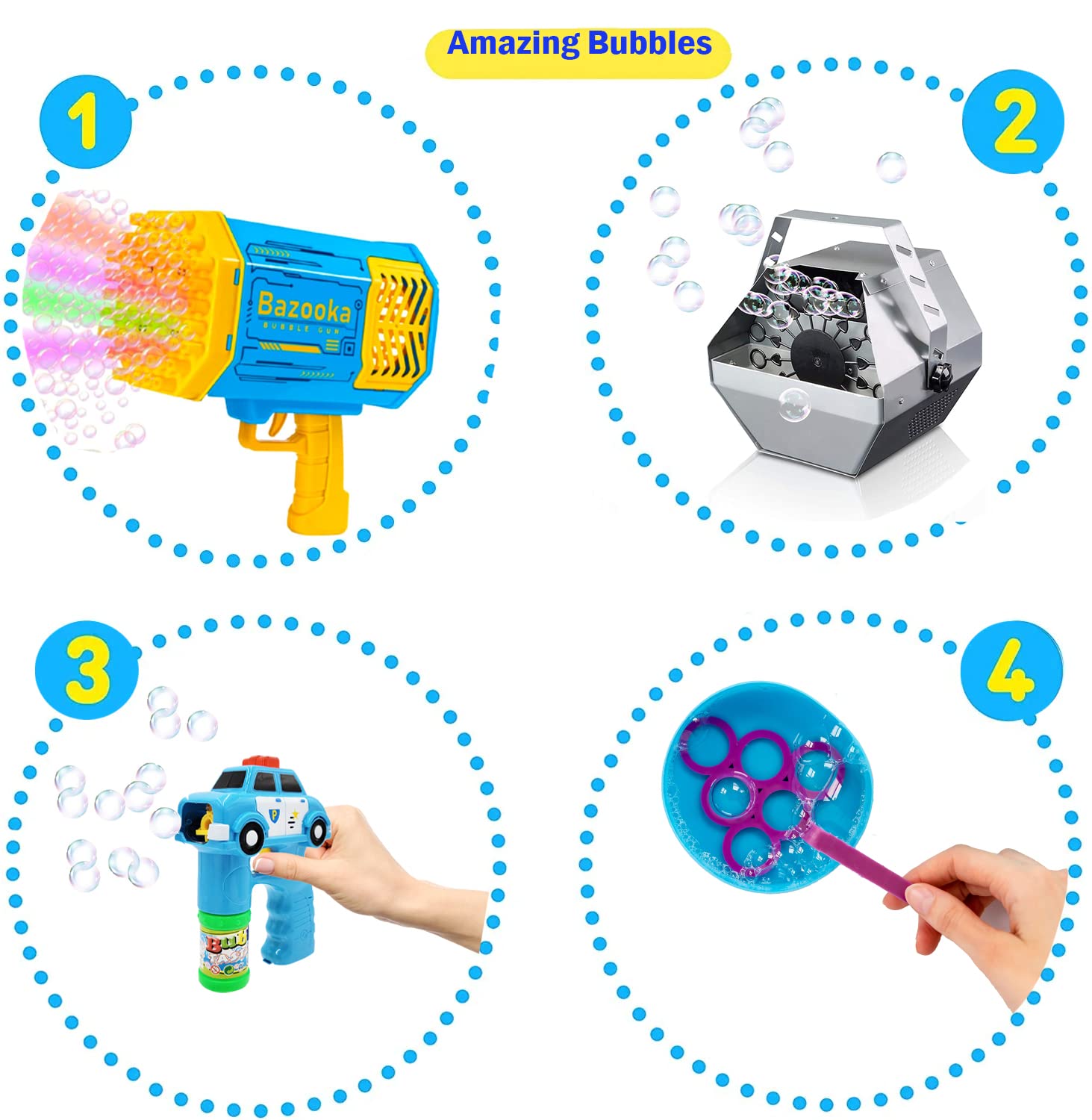 Premium Concentrated Bubble Solution Refill - 1 Gallon (128oz) for Bubble Machines, Guns, Wands & Lawn Mowers | Non-Toxic, Long-Lasting Bubbles | Perfect for Kids' Parties, Outdoor Play & Backyard Fun