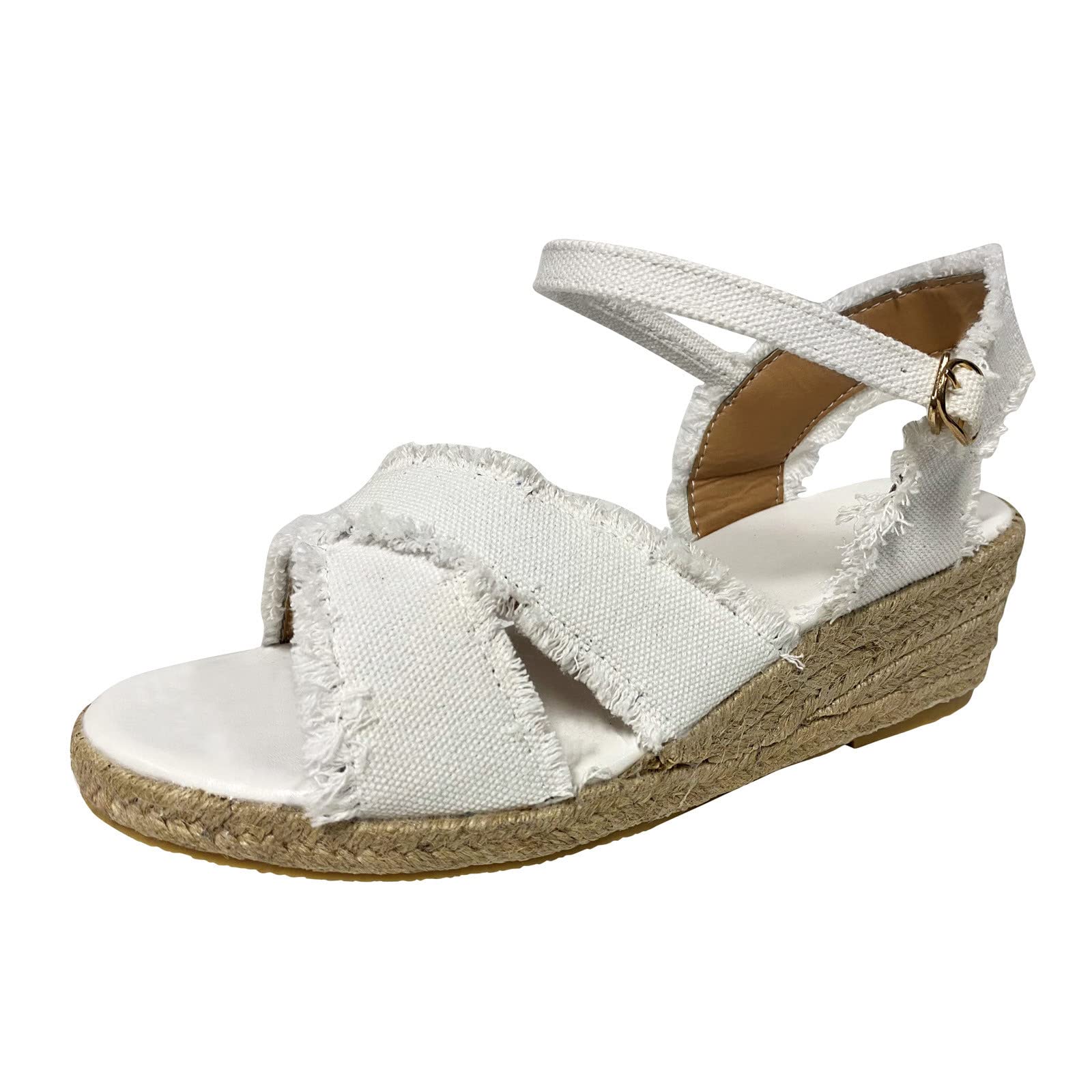 Women's Comfortable Flip Flop Sandals - Soft Casual Summer Roman Sandals with Buckle Strap, Flat Walking Sandals for Beach, Pool, Vacation & Everyday Wear