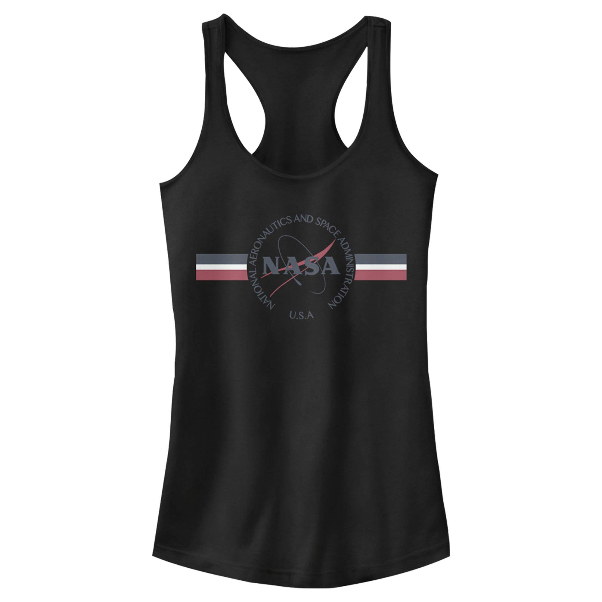 NASA Logo Racerback Tank Top for Women - Patriotic Red White & Blue Design - Perfect for 4th of July, Independence Day & Summer Outfits