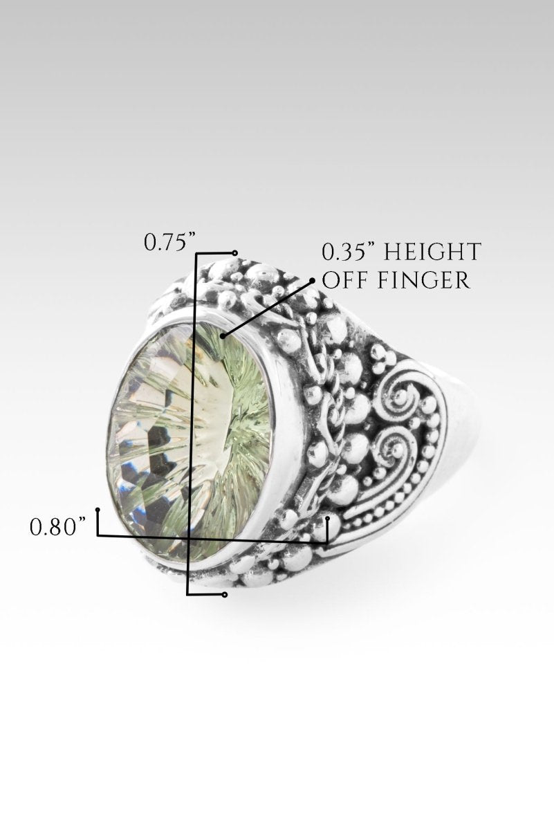 Blessings All Around Ring™ - Genuine Prasiolite Gemstone Jewelry for Women | Perfect for Gifts, Weddings & Spiritual Healing
