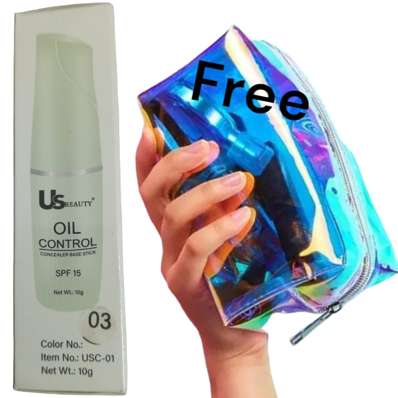 Bridester Oil Control Concealer Shade 03 - Matte Finish, Long-Lasting, Crease-Proof (Includes Free Pouch) | Perfect for Acne Cover, Dark Circle Correction & Everyday Makeup