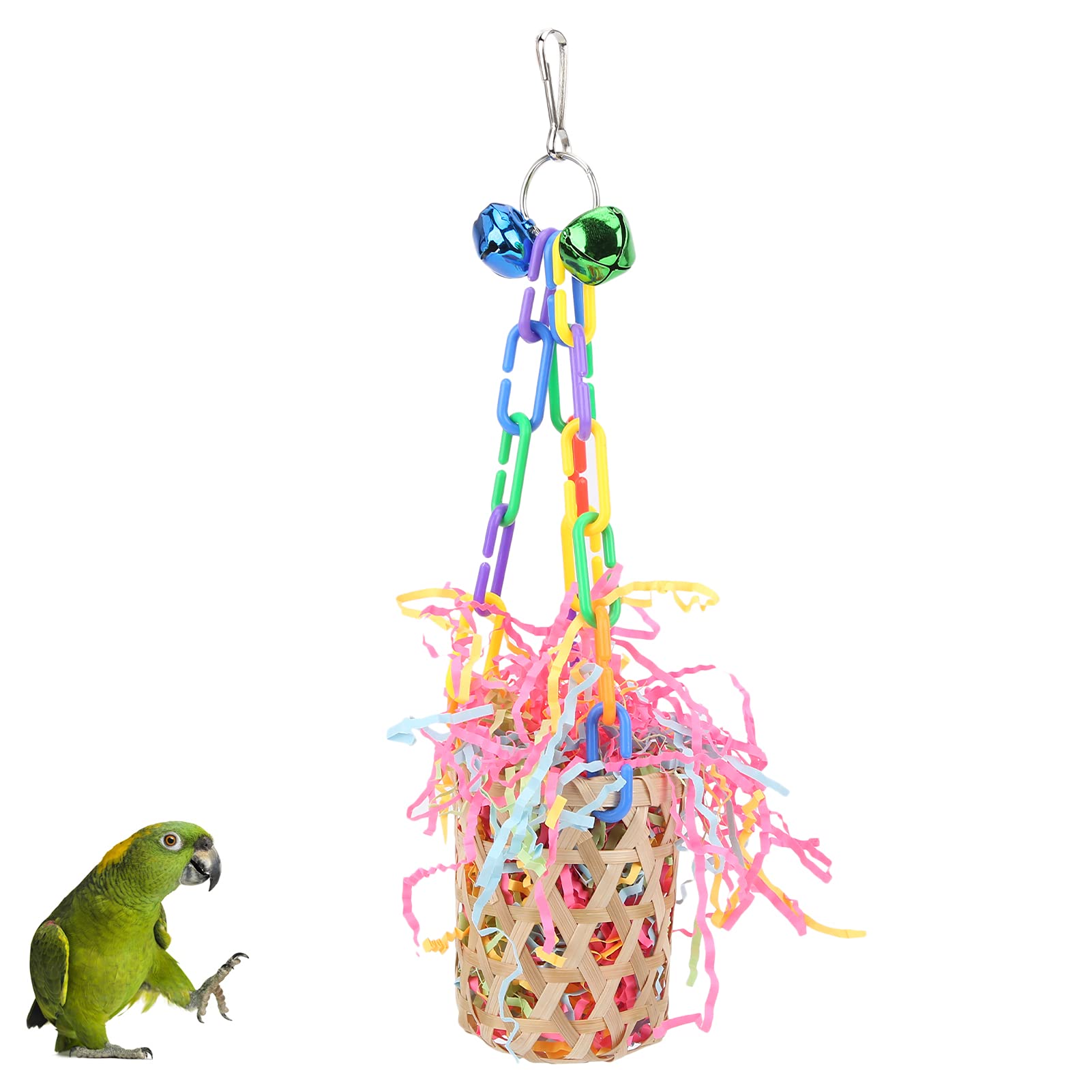 GLOGLOW Bird Chewing & Shredding Toys - Natural Loofah Chew Toys for Small & Medium Birds - Perfect for Parrots, Cockatiels, Lovebirds - Cage Enrichment & Stress Relief Activity